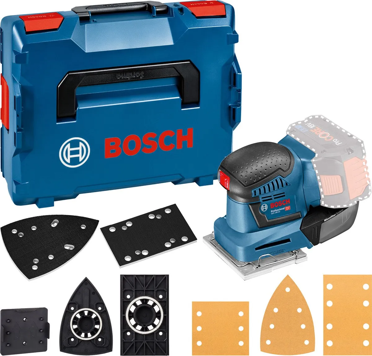 Bosch Professional GSS 18V-10 Vlakschuurmachine - 100W