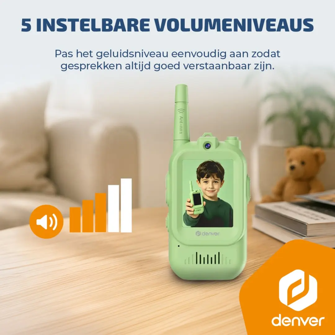 Denver WTV462BUGN Walkietalkies - 2 Stuks - Groen/Blauw - afbeelding 3 van 6