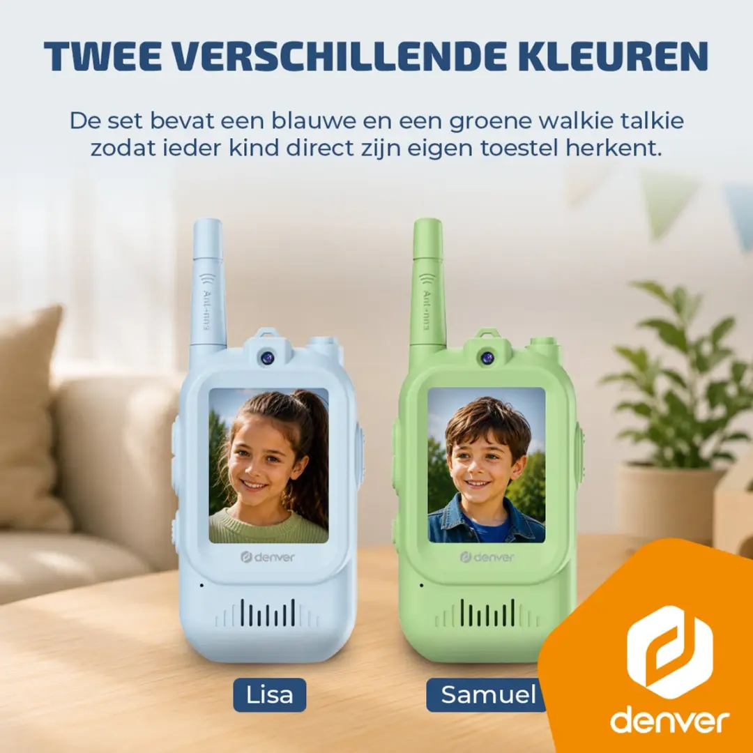 Denver WTV462BUGN Walkietalkies - 2 Stuks - Groen/Blauw - afbeelding 4 van 6