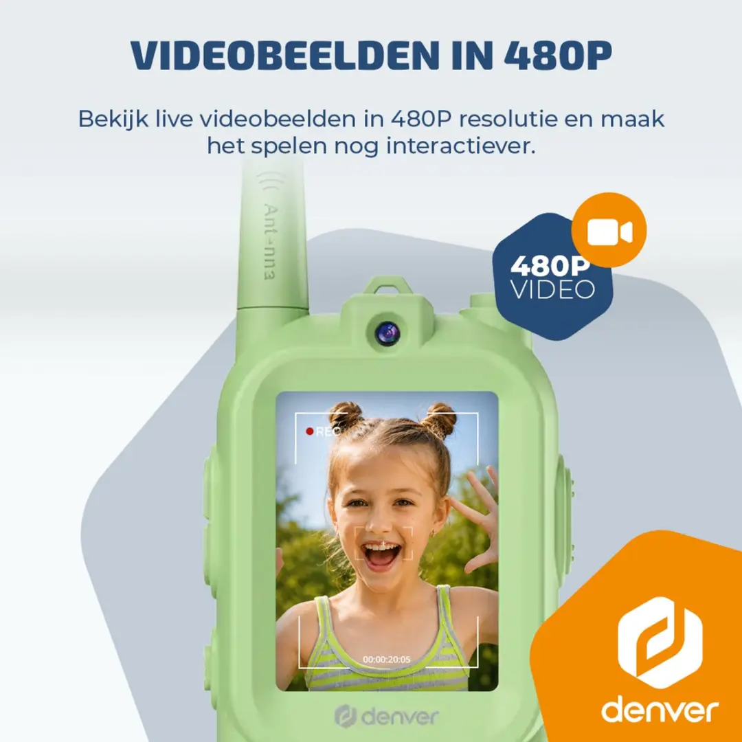 Denver WTV462BUGN Walkietalkies - 2 Stuks - Groen/Blauw - afbeelding 6 van 6