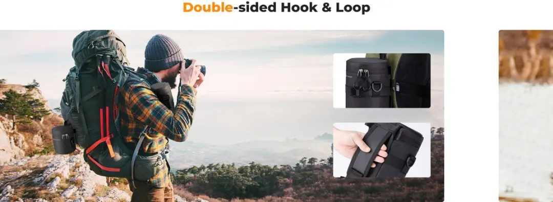K&F Concept KF13.202 Camera Lens Pouch - Zwart - afbeelding 5 van 6