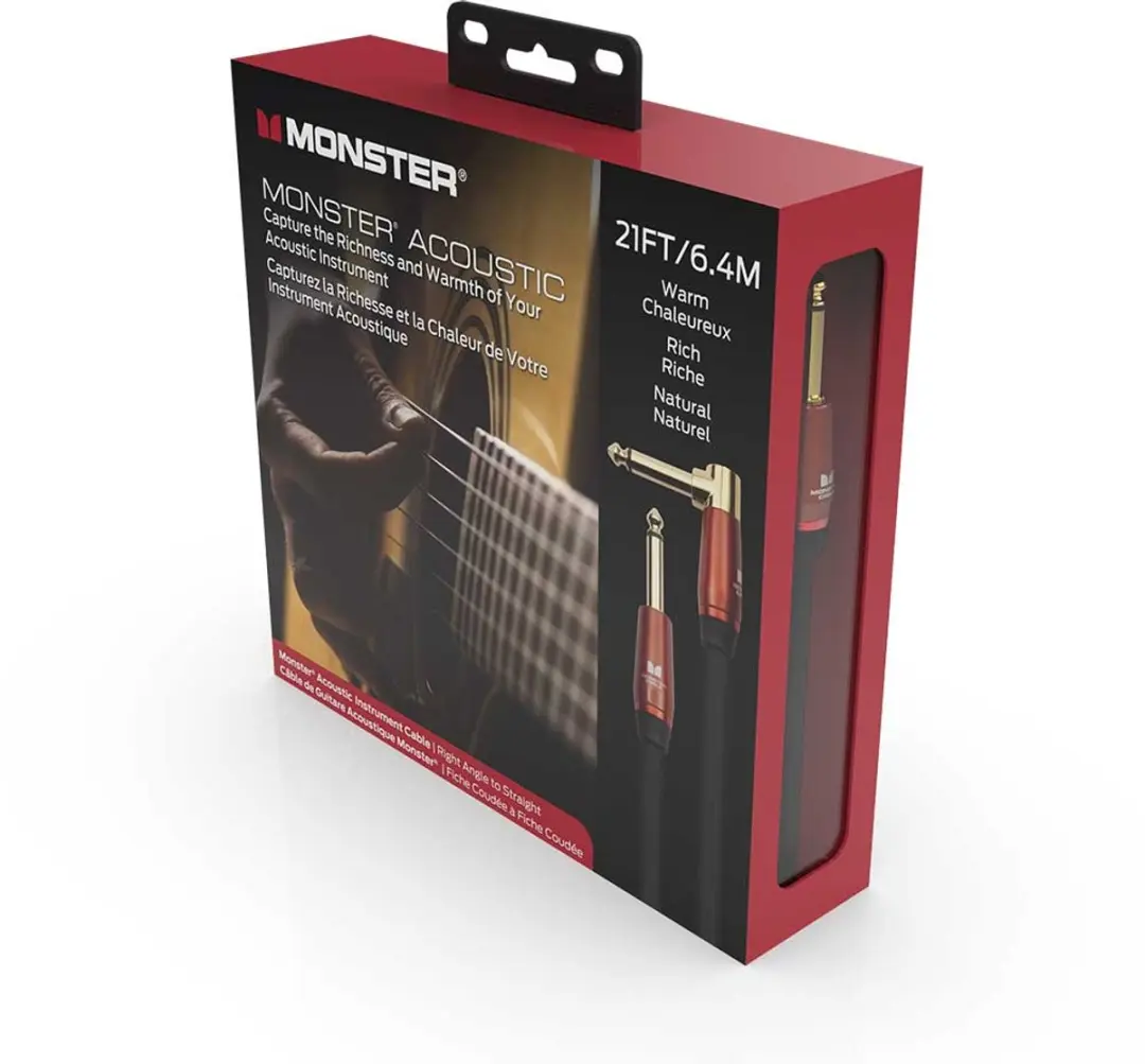 Monster Cable Acoustic Gitaarkabel 6.4m - Zwart