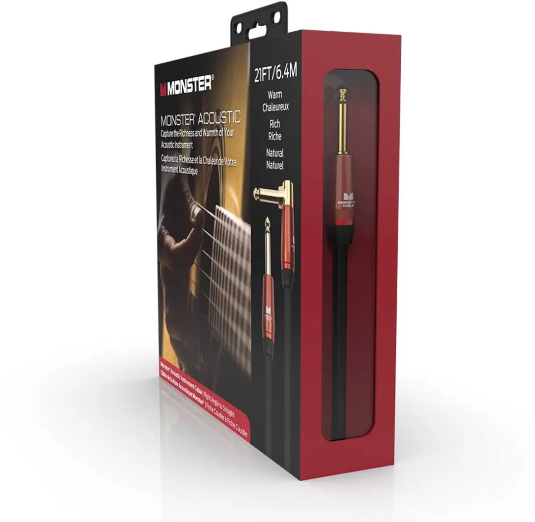 Monster Cable Acoustic Gitaarkabel 6.4m - Zwart