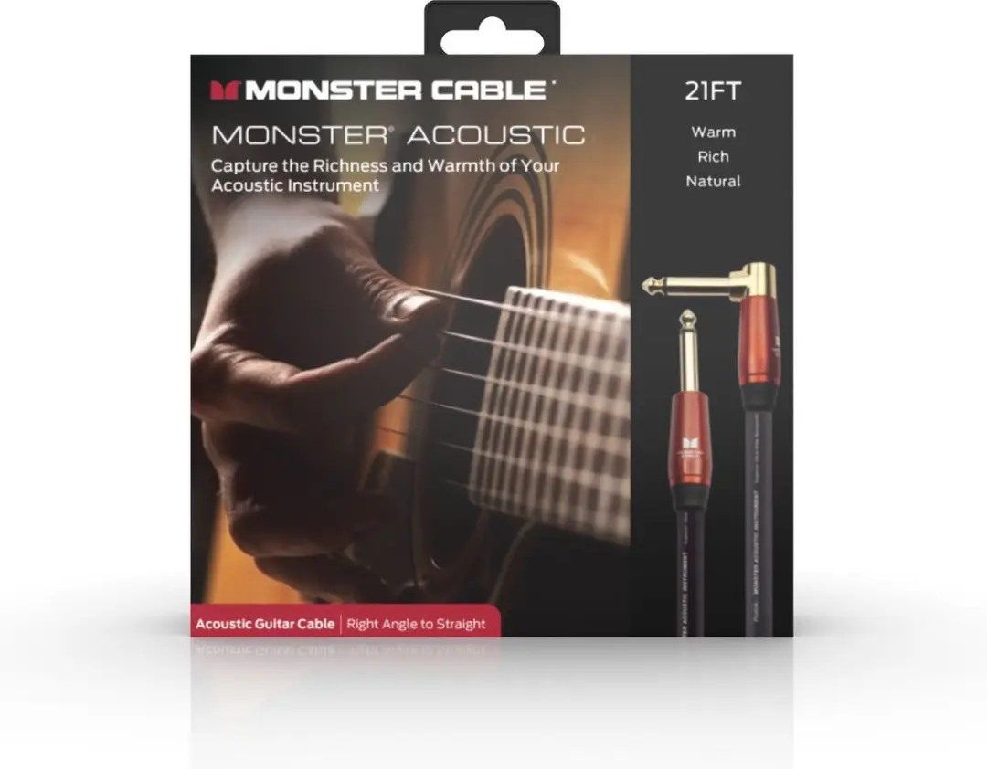 Monster Cable Acoustic Gitaarkabel 6.4m - Zwart