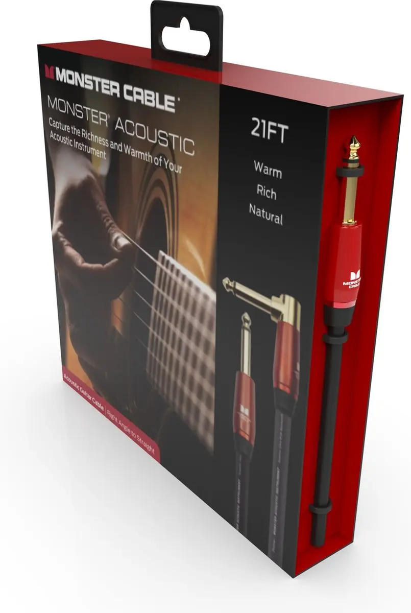 Monster Cable Acoustic Gitaarkabel 6.4m - Zwart