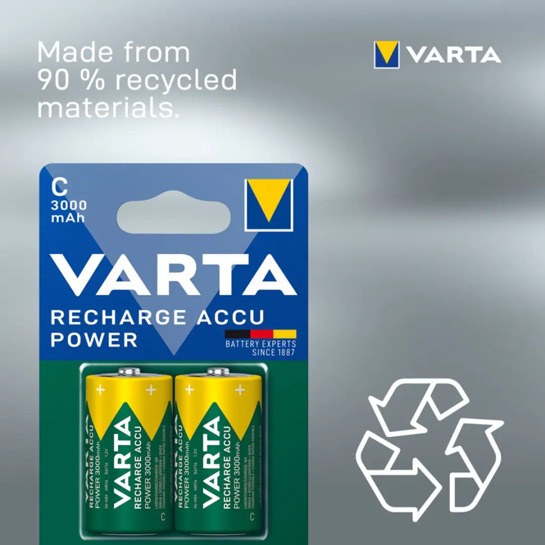 Varta Recharge Accu Power C 3000mAh - 12 Stuks