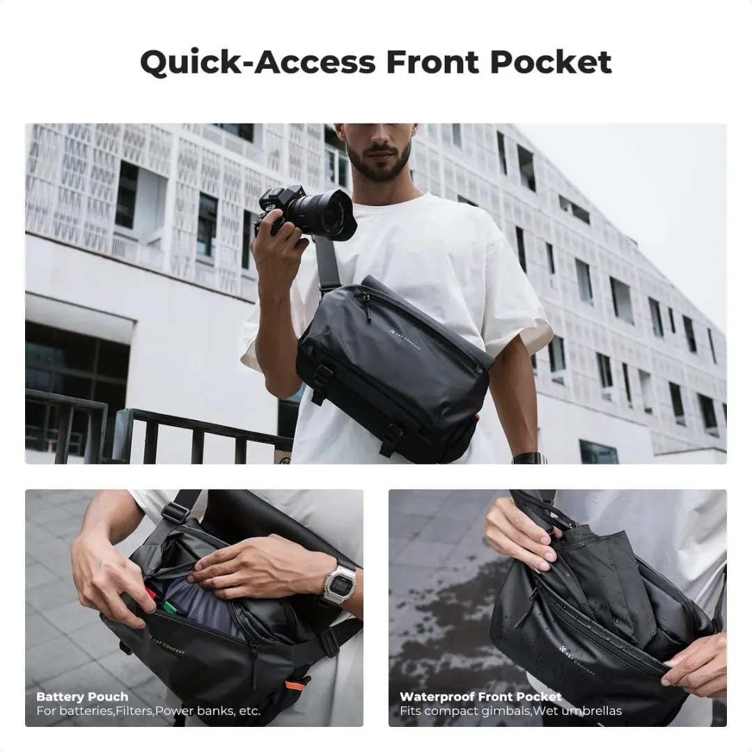 K&F Concept Urban Wander 14 Cameratas KF13.213 - 10L - Zwart - afbeelding 4 van 6