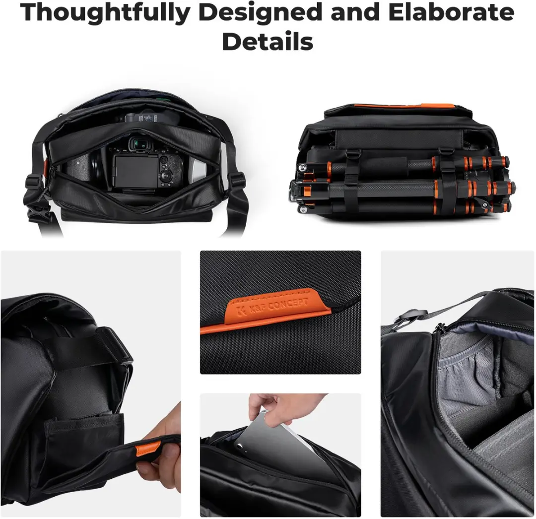 K&F Concept Urban Wander 14 Cameratas KF13.213 - 10L - Zwart - afbeelding 5 van 6