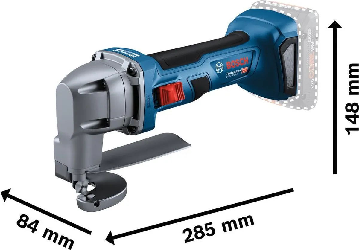 Bosch Professional GSC 18V-16 E Plaatschaar 18V - Metaal