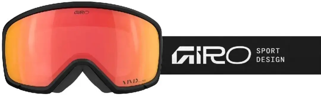 Giro Ringo Stacked Black Viv Ember Skibril - Rode Lens - afbeelding 2 van 4
