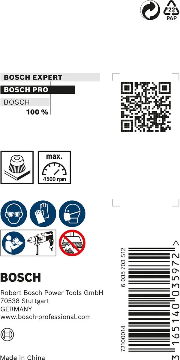 Bosch Professional Komstlbloesel 6mm - 50 Stuks - Gegolfd Staal