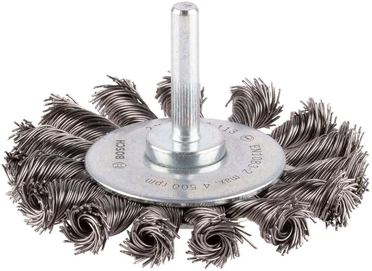 Bosch Professional 6mm Schijfborstel 75Vlecht Staal - Grijs