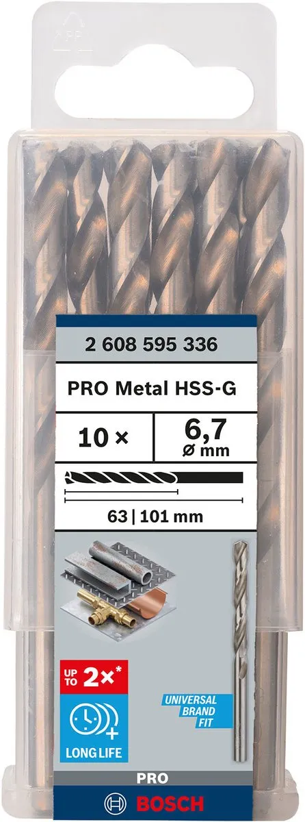 Bosch Professional ST. LINE 6.7mm HSS-G Boor - 10 Stuks