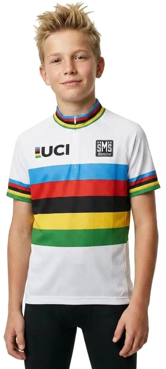 Santini UCI World Champion Baby Fietsshirt Korte mouwen - One size - afbeelding 2 van 6