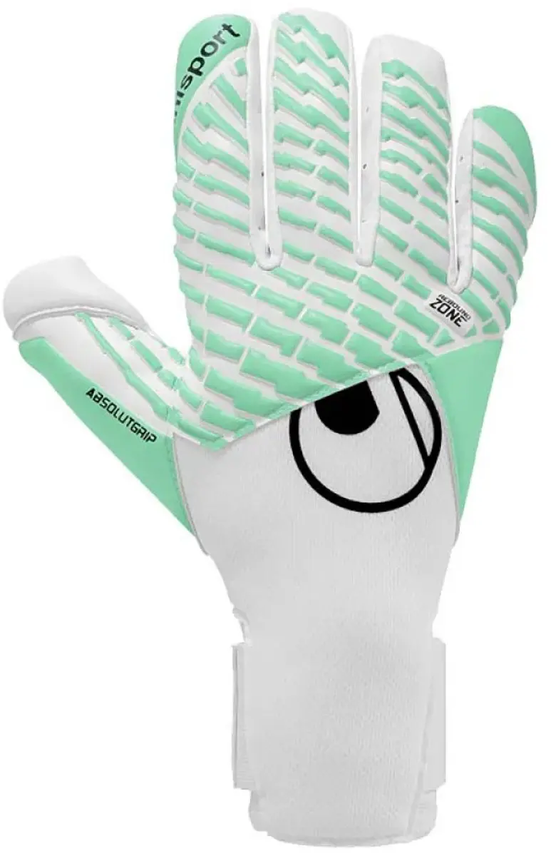Uhlsport FM Absolutgrip Tight HN Keepershandschoenen - Maat 5 - Wit/Zwart/Mint - afbeelding 6 van 6