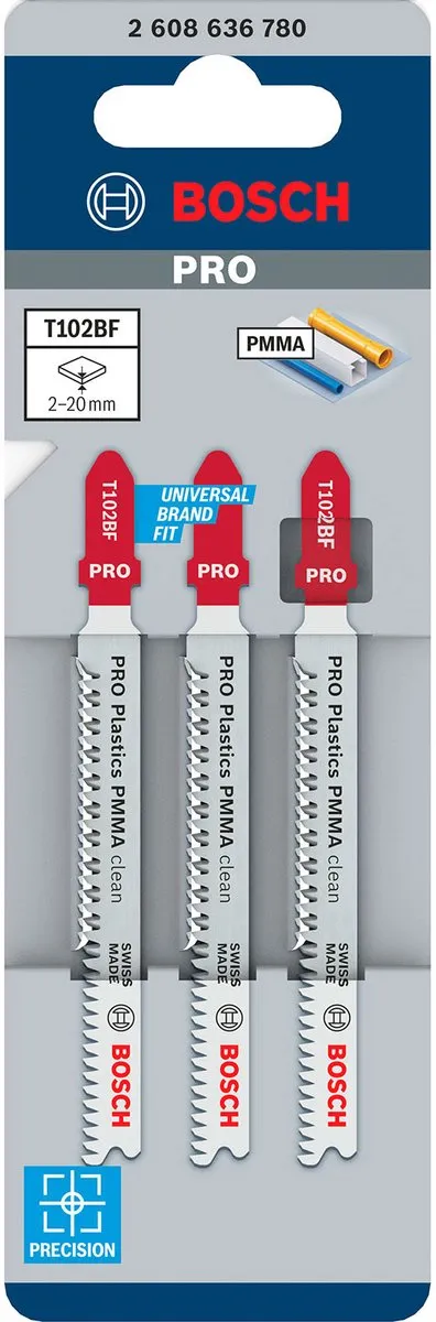 Bosch Professional T102BF Decoupeerzaagblad - 3 Stuks