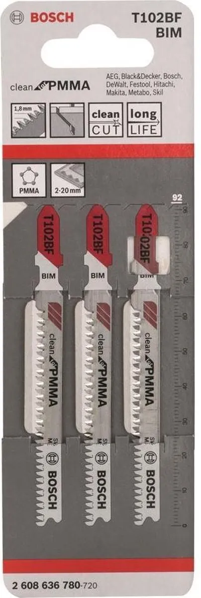 Bosch Professional T102BF Decoupeerzaagblad - 3 Stuks - afbeelding 6 van 6