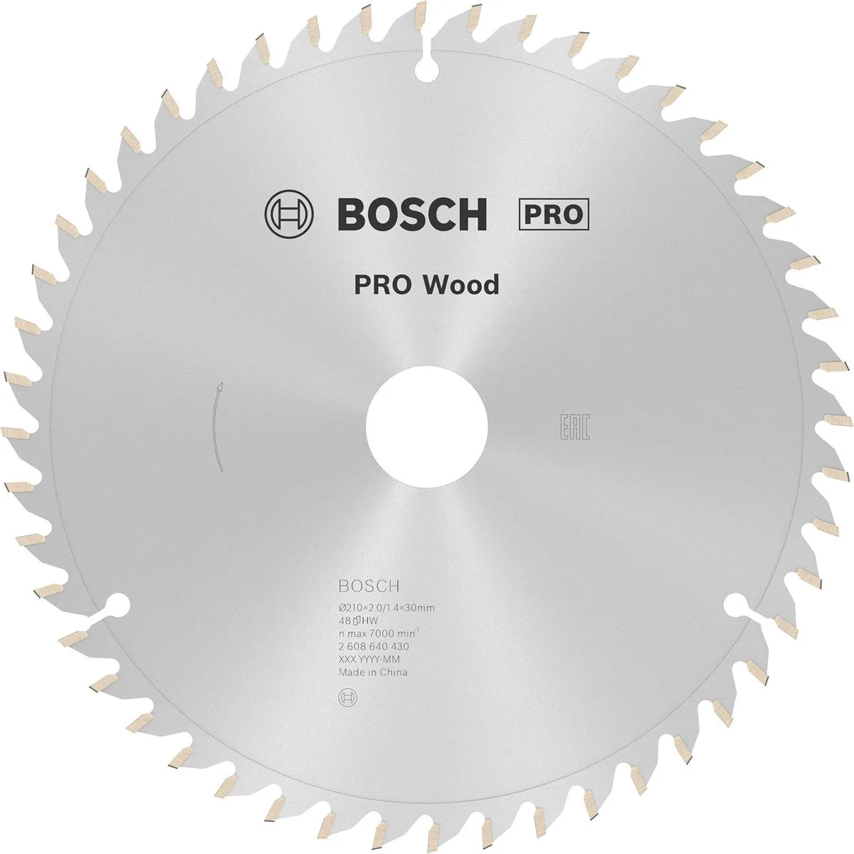 Bosch Professional PRO Wood Cirkelzaagblad 210mm