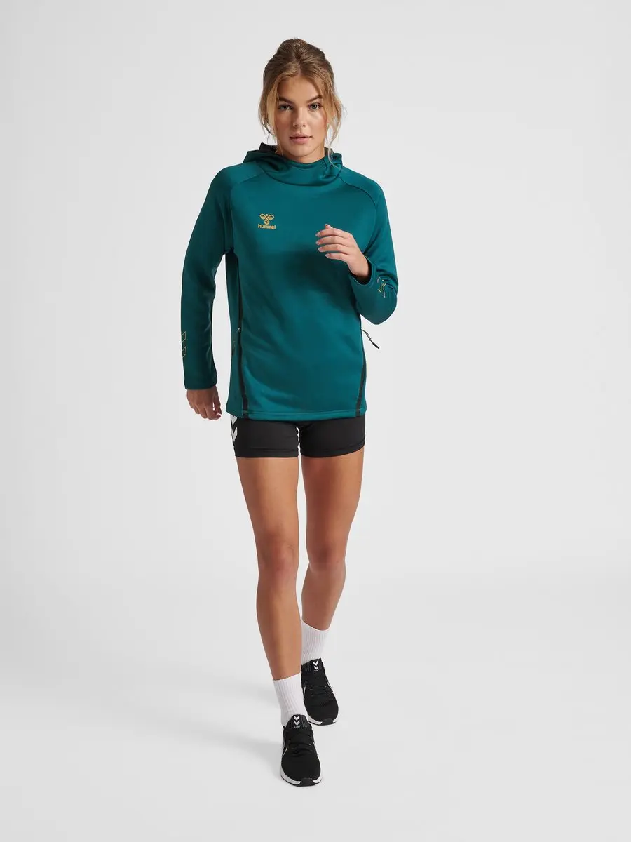 Hummel Cima XK Dames Hoodie - Blauw Koraal - afbeelding 6 van 6