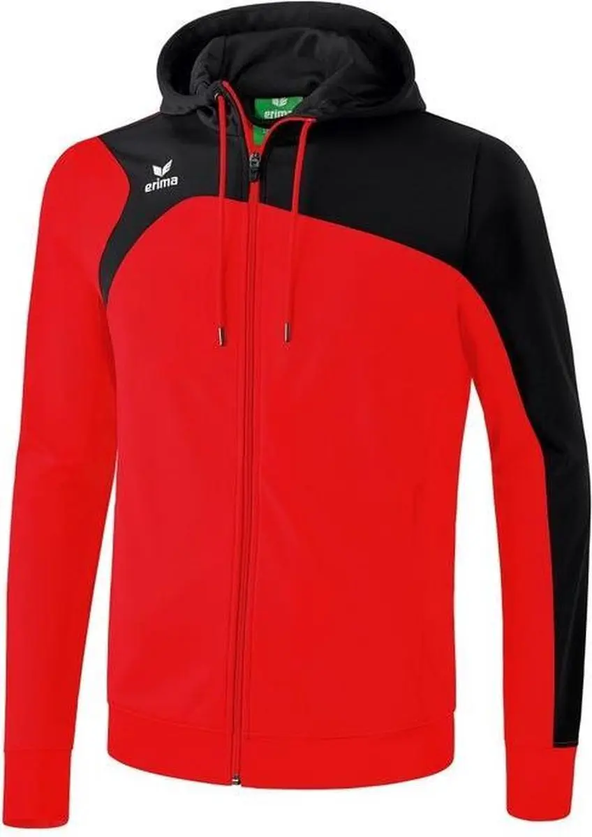 Erima Club 1900 2.0 Trainingsjack met Capuchon Rood-Zwart Maat 116