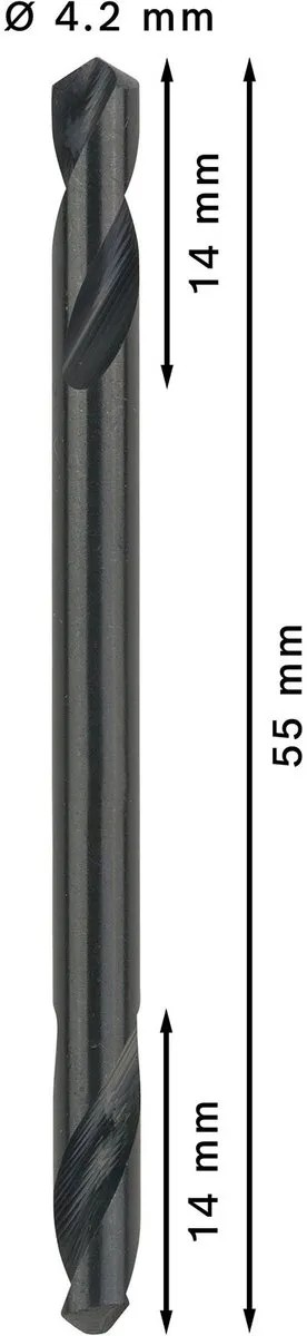 Bosch Professional HSS-G DUBBELBOOR 4.2mm - 10 Stuks