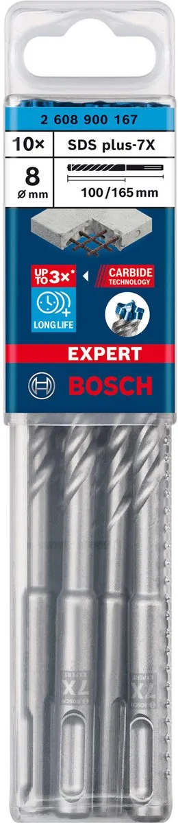 Bosch Professional EXPERT SDS plus-7X Hamerboor 8mm - 10 Stuks
