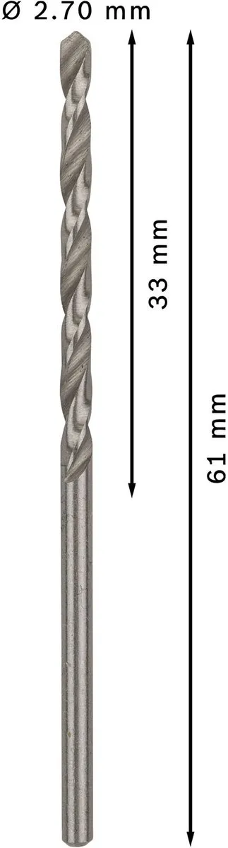 Bosch Professional ST. LINE 2.7mm HSS-G Boor - 10 Stuks