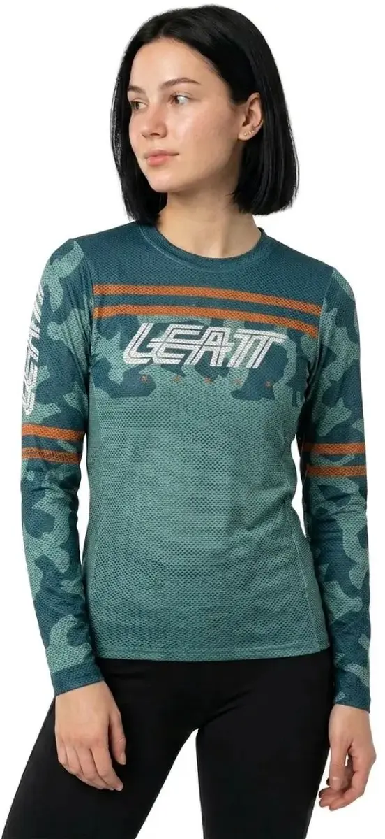 Leatt Mtb Gravity 4.0 T-shirt Met Lange Mouwen Groen M Vrouw