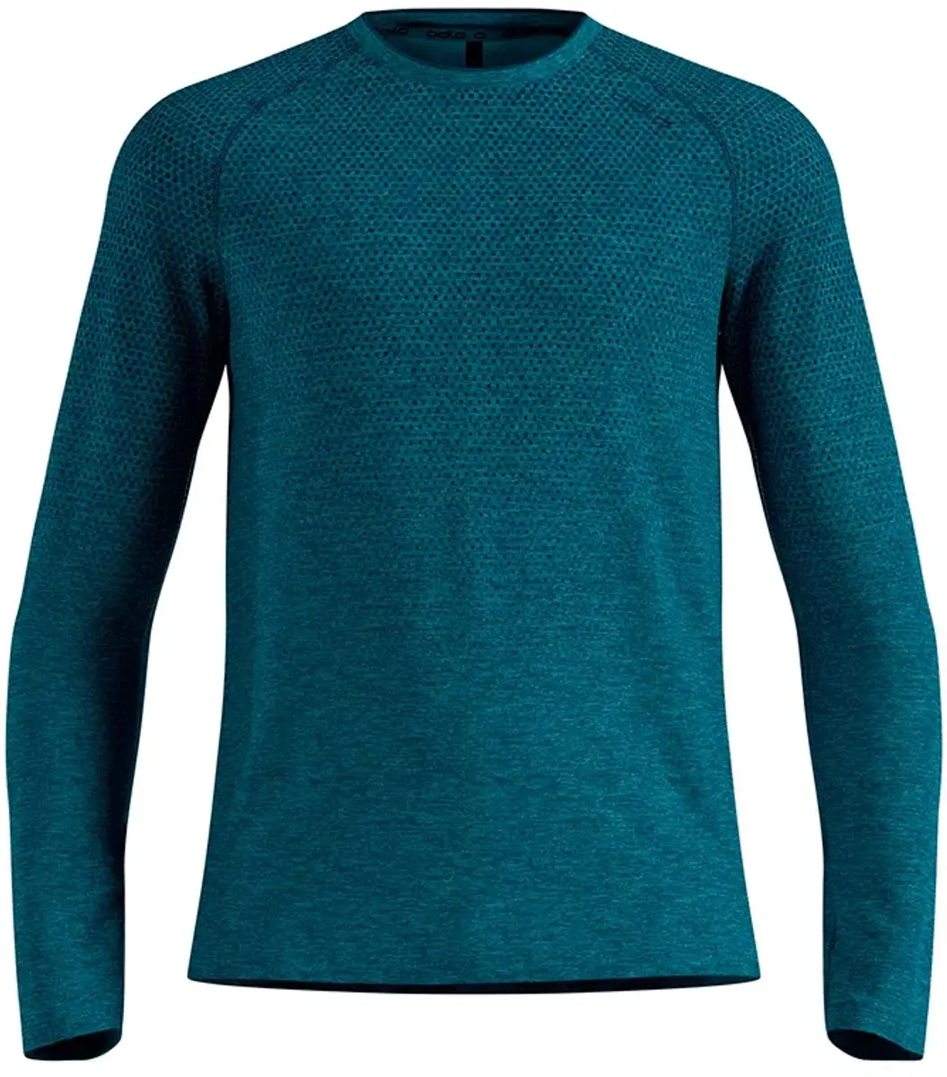 Odlo Essential Seamless T-shirt Met Lange Mouwen Blauw M Man