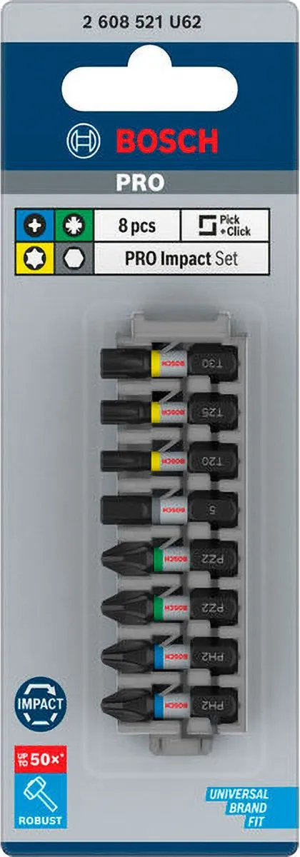 Bosch Professional PRO Impact Set - 8 Stuks
