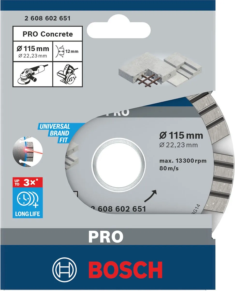 Bosch Professional Diamantschijf Best Concrete 115mm - 22,23mm As