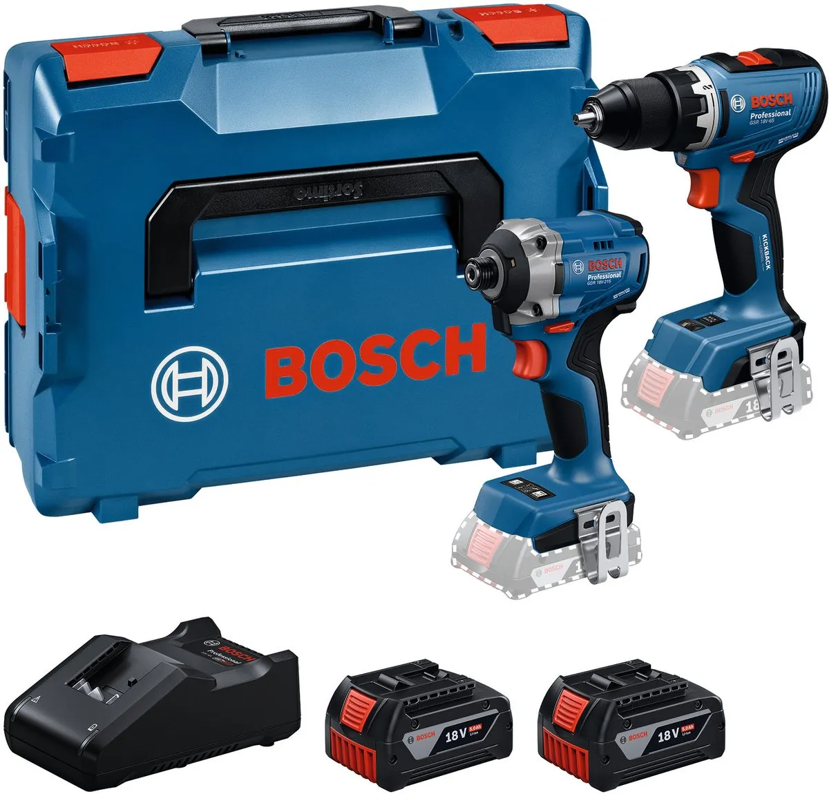 Bosch Professional 18V Toolkit GSR 18V-65 GDR 18V-215 - 2x 5.0Ah