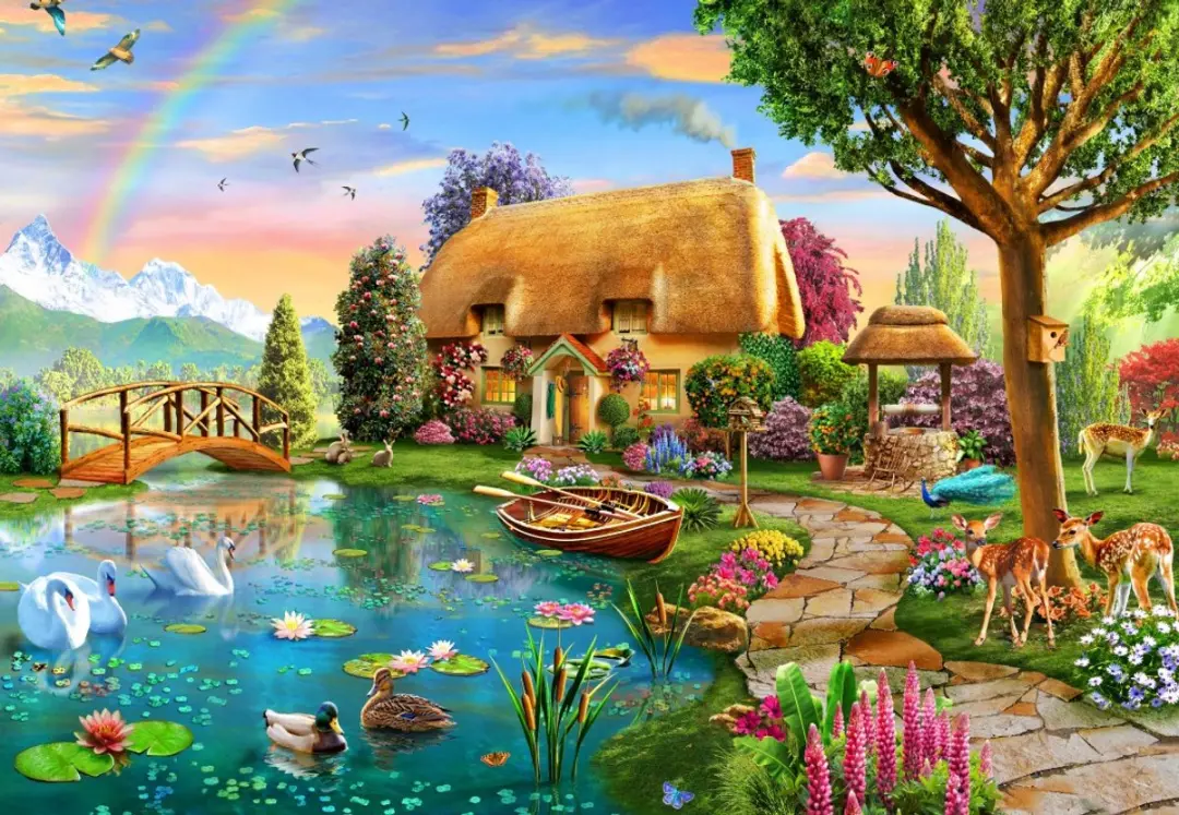 Bluebird Puzzle legpuzzel Lakeside Cottage