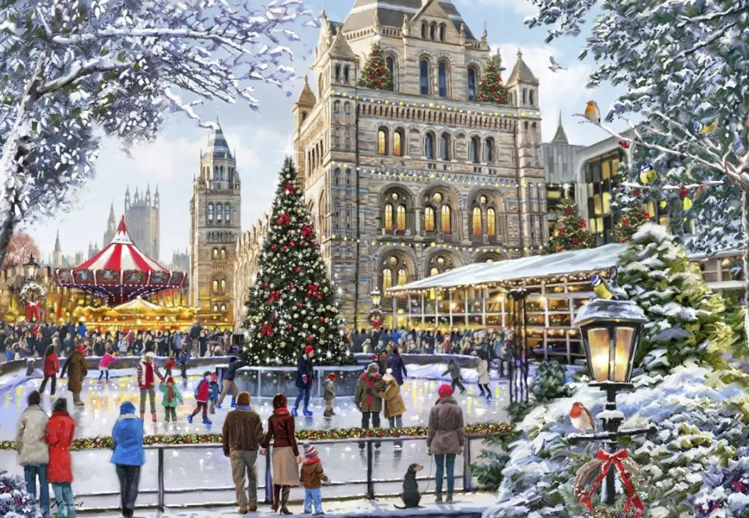 Bluebird Puzzle Skating Outside Natural History Museum 1000 Stuks