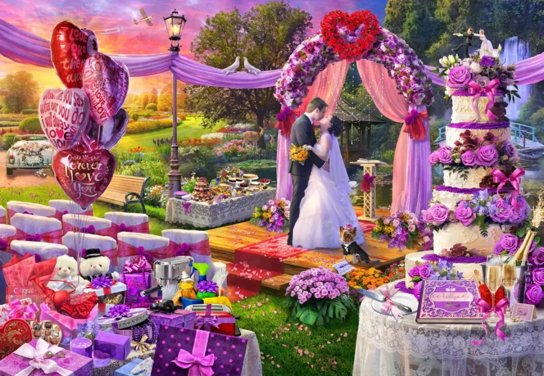 Bluebird Puzzle Bruiloft Romantisch 1000 Stuks