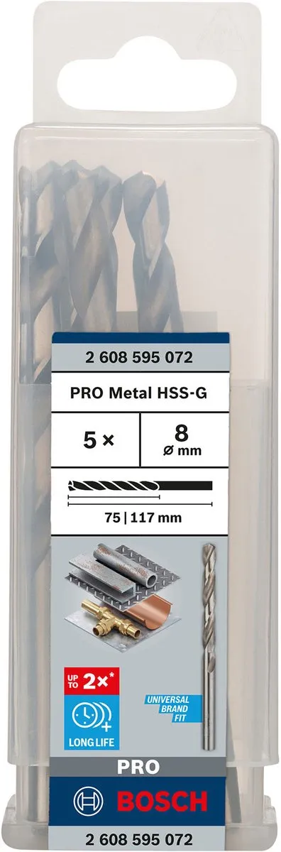Bosch Professional ST. LINE 8.0mm HSS-G Boor - 5 Stuks - afbeelding 6 van 6