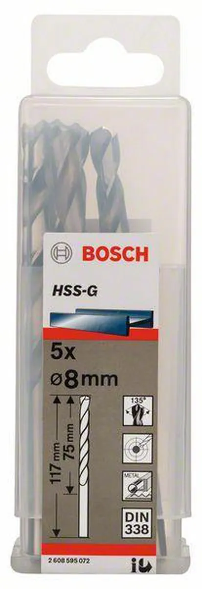 Bosch Professional ST. LINE 8.0mm HSS-G Boor - 5 Stuks