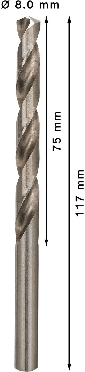 Bosch Professional ST. LINE 8.0mm HSS-G Boor - 5 Stuks