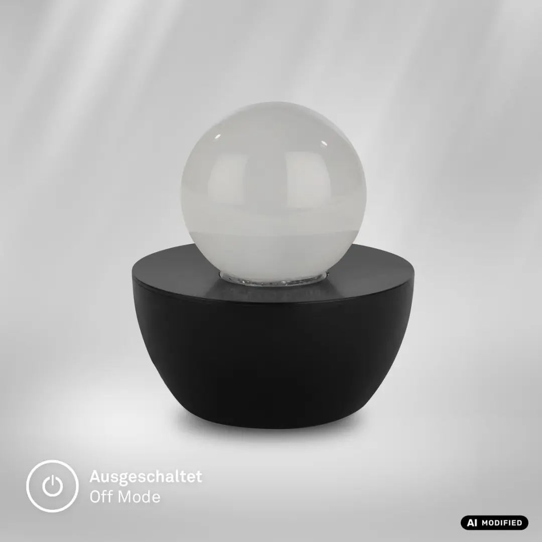 Briloner Glitter LED Tafellamp - RGB - Zwart Ø12cm - afbeelding 6 van 6