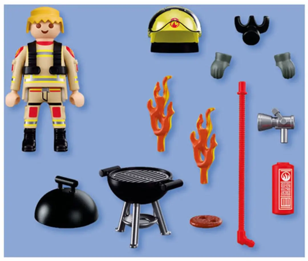 Playmobil Specials Brandweerman met Brandhaard 72149 - afbeelding 5 van 5