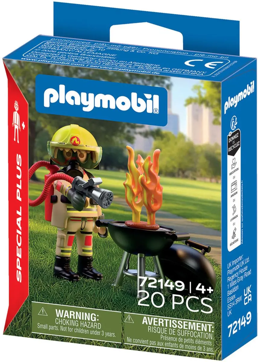 Playmobil Specials Brandweerman met Brandhaard 72149 - afbeelding 4 van 5