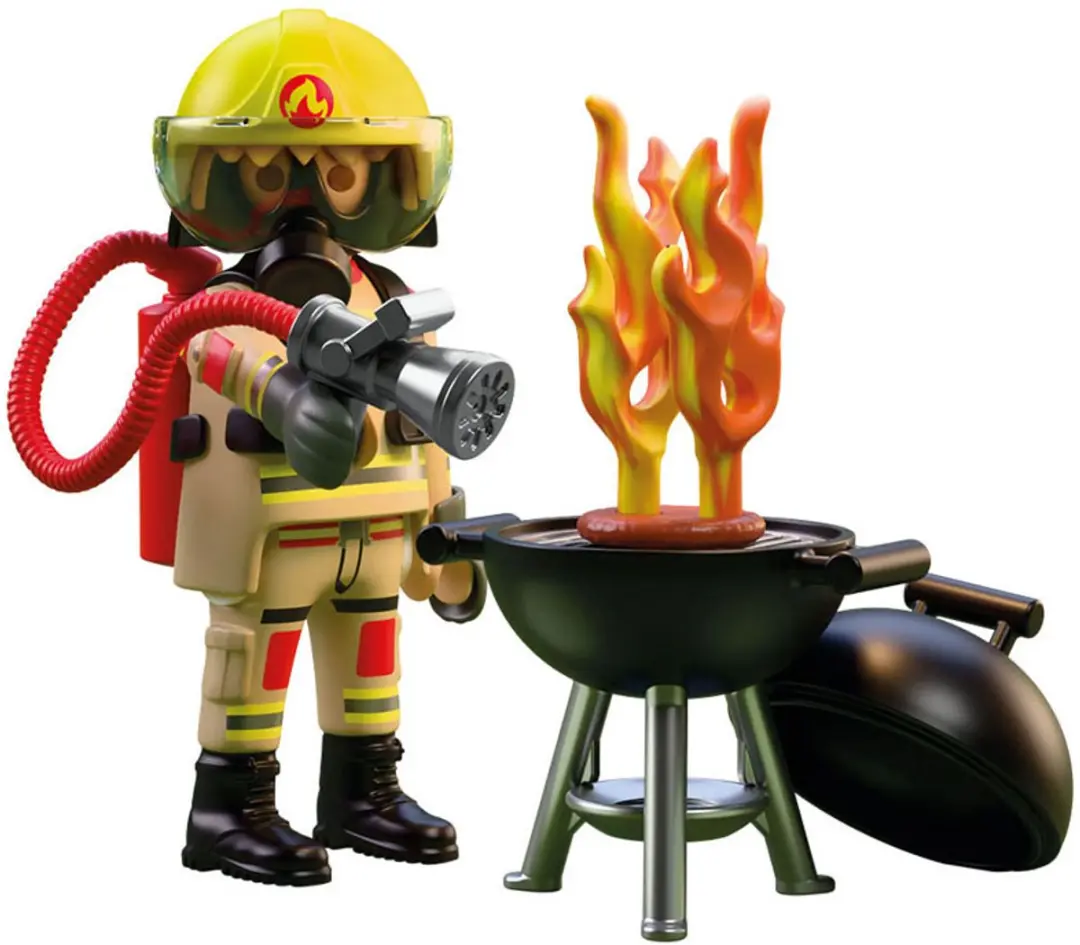 Playmobil Specials Brandweerman met Brandhaard 72149 - afbeelding 2 van 5
