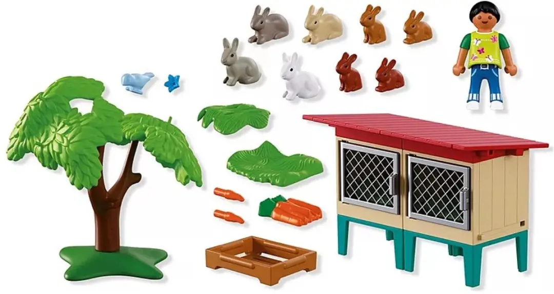 Playmobil Konijnenhok 72170 - Multicolor - afbeelding 2 van 6