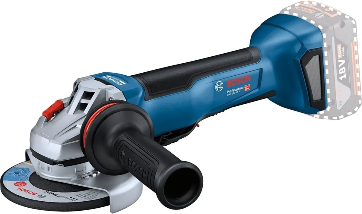 Bosch Professional GWS 18V-10 Accu Haakse Slijper 125mm