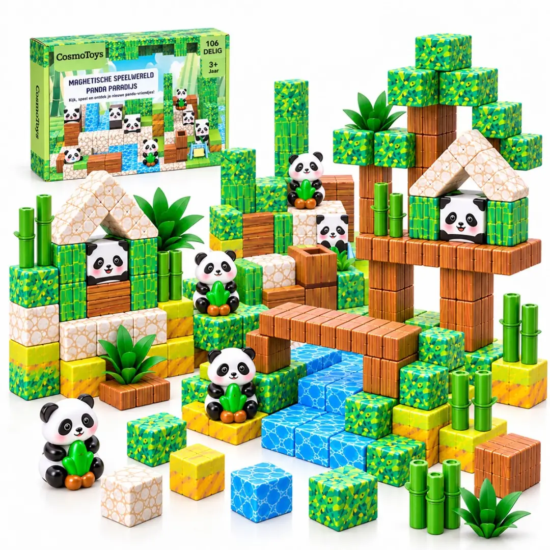 CosmoToys Magnetic Tiles - Magnetische Blokken - Magnetisch Speelgoed - Magneten Speelgoed - afbeelding 2 van 5