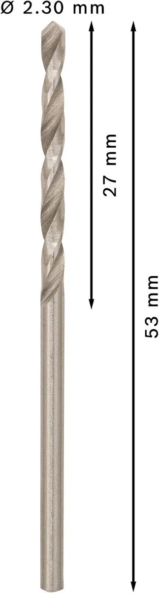 Bosch Professional ST. LINE 2.3mm HSS-G Metaalboren - 10 Stuks