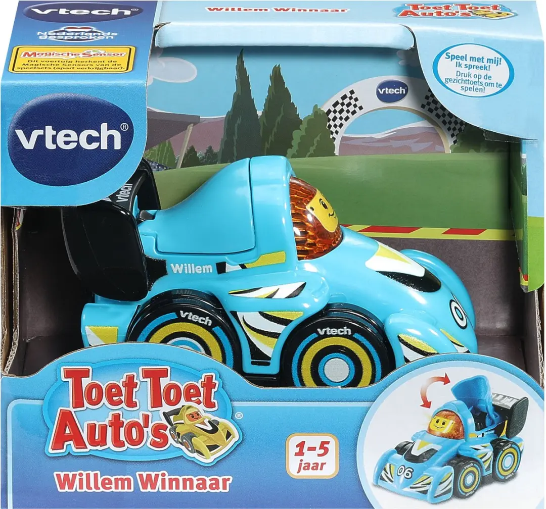 VTech Toet Toet Auto's Willem Lichtblauw - 80-583652 - afbeelding 4 van 6