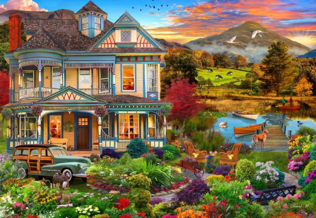 Bluebird Puzzle legpuzzel Garden Country Home