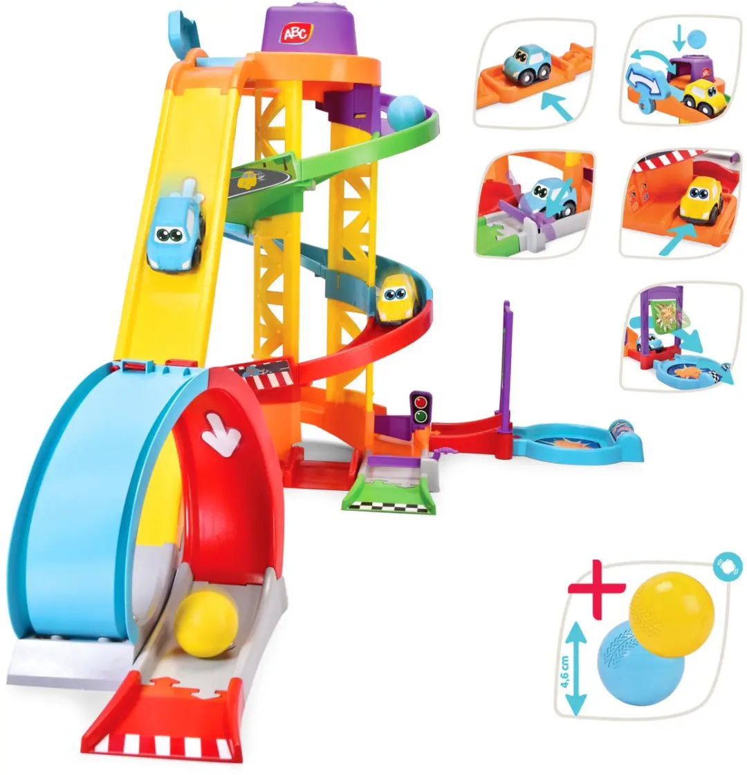 Dickie Racebaan ABC Speelset - 2 Auto's met Looping - afbeelding 2 van 5