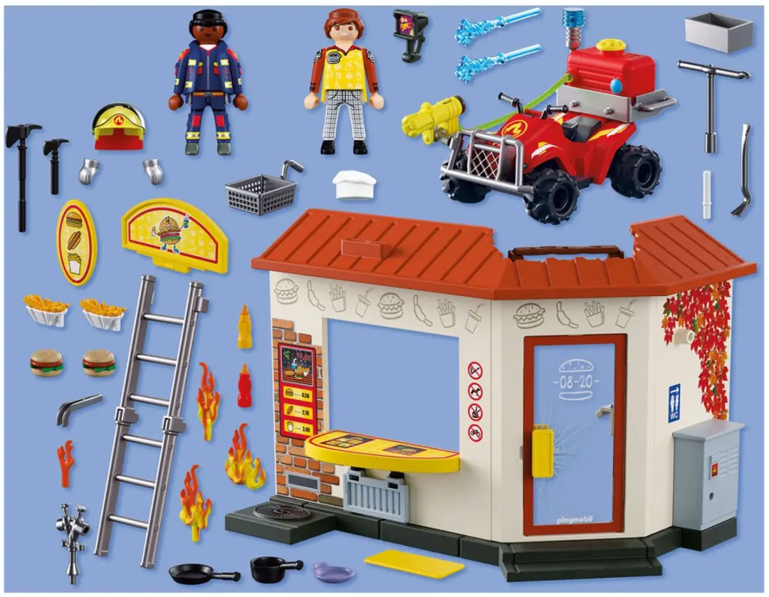 Playmobil City Action Brandweerquad met Hamburgerkraam 72195